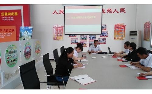 市場監(jiān)督管理局調(diào)研員，我司黨建輔導(dǎo)員趙紅星書記前來指導(dǎo)我司“兩學(xué)一做”黨員學(xué)習(xí)工作